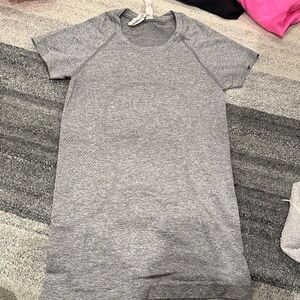Gray Lululemon Swiftly Tech Short-Sleeve Shirt